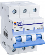 Автоматичний вимикач Аско-Укрем UTrust 3р 4А С 6kА (A0010210075)
