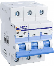 Автоматичний вимикач Аско-Укрем UTrust 3р 20А D 6kА (A0010210107)