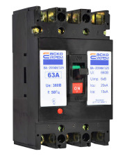 Силовий автоматичний вимикач Аско-Укрем ВА-2004N/125 3р 63А (A0010040079)
