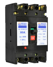 Силовой автоматический выключатель Аско-Укрем ВА-2004N/125 3р 80А (A0010040066)