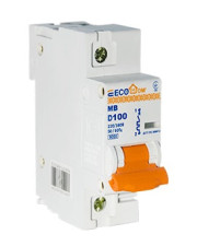 Автоматичний вимикач ECOHOME ECO MB 1p 100A D (ECO070010002)