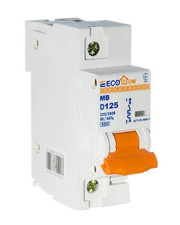 Автоматичний вимикач ECOHOME ECO MB 1p 125A D (ECO070010003)