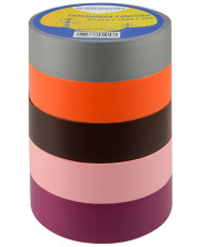 Набір ізолент №2 Аско-Укрем 0,13x19мм/20м 5шт 1 сіра+1 помаранчева+1 коричнева+1 фіолетова+1 рожева (A0150020020)