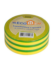 Изоляционная лента ECOHOME ECO 0,11x18мм/18м желто-зеленая (ECO0150020018)