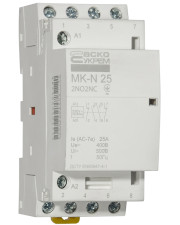 Модульный контактор Аско-Укрем MK-N 4P 25A 2NO+2NC (A0040030030)