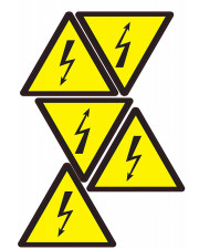 Знак "Опасность поражения электрическим током" Аско-Укрем 160мм (SES01009) на листе 5 шт