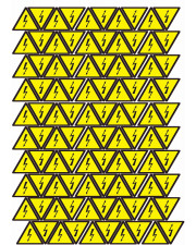 Знак "Опасность поражения электрическим током" Аско-Укрем 45мм (SES01010) на листе 10 шт