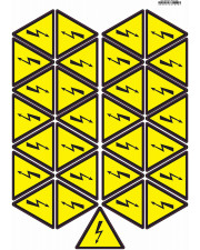 Знак "Опасность поражения электрическим током" Аско-Укрем 80мм (SES01006) на листе 29 шт