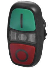 Двойная кнопка-модуль ETI NSE-PB2I/RG-IO с подсветкой «I/0» зеленая/красная (4774070)