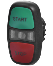 Двойная кнопка-модуль ETI NSE-PB2I/RG-STSP с подсветкой «START/STOP» зеленая/красная (4774071)