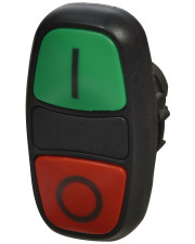Двойная кнопка-модуль ETI NSE-PB2/RG-IO «I/0» зеленая/красная (4774030)