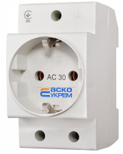 Розетка Аско-Укрем AC30 2Р+РЕ з заземленням (A0150010104)