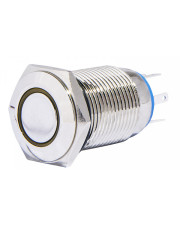 Кнопка Аско-Укрем TYJ 16-362 2NO+2NC 220В с подсветкой и фиксацией желтая (A0140010101)