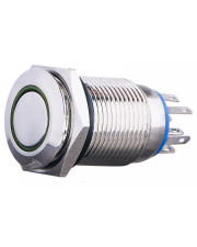 Кнопка Аско-Укрем TYJ 16-362 2NO+2NC 220В с подсветкой и фиксацией зеленая (A0140010102)