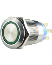 Кнопка Аско-Укрем TYJ 19-272 2NO+2NC 220В с подсветкой зеленая (A0140010116)