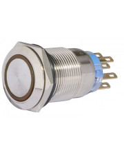Кнопка Аско-Укрем TYJ 19-372 2NO+2NC 220В с подсветкой и фиксацией желтая (A0140010121)