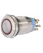 Кнопка Аско-Укрем TYJ 19-372 2NO+2NC 220В с подсветкой и фиксацией красная (A0140010123)