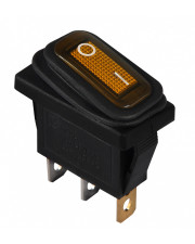 Переключатель Аско-Укрем KCD3-101NW YL/B (0-I) IP54 с подсветкой желтый (A0140040037)