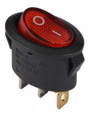 Переключатель Аско-Укрем KCD1-9-101N R/B (0-I) с подсветкой овальний красный (A0140040087)