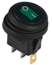 Переключатель Аско-Укрем KCD1-8-101NW GR/B (0-I) IP65 с подсветкой круглый зеленый (A0140040078)