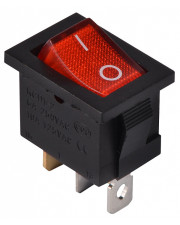 Переключатель Аско-Укрем KCD1-2-101N R/B с подсветкой красный (A0140040053)