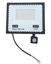Прожектор TNSy LED ULTRA Slim 100Вт 9000Лм 6500K IP65 з датчиком руху (TNSy5000517)