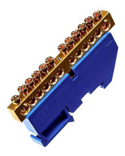 Изолированная шина TNSy «N» ШЛИ8х12-12 на DIN-рейку синяя (TNSy5500194)