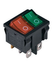 Переключатель TNSy KCD1-6-2101N G+R/B с подсветкой зеленый+красный (TNSy5500733)