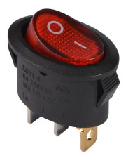 Переключатель TNSy KCD1-9-101N R/B овальный с подсветкой красный (TNSy5500756)