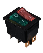 Переключатель TNSy KCD2-2101N G+R/B с подсветкой зеленый+красный (TNSy5500809)