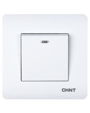 Выключатель 1-клавишный Chint NEW3 с LED-подсветкой белый (715383)
