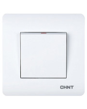Проходной выключатель 1-клавишный Chint NEW3 белый (715378)