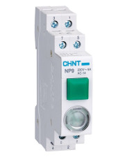 Модульная кнопка Chint NP9-10D3/1 с подсветкой 1NO AC/DC 230В зеленая (584054)
