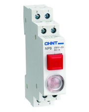 Модульная кнопка Chint NP9-12D3/2 с подсветкой 1NO+2NC AC/DC 230В красная (584047)