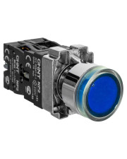 Кнопка Chint NP2-BW3665 1NO+1NC синяя AC/DC230В(LED) IP40 (575725)