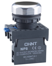 Кнопка Chint NP8-10BN/2 1NO черная IP65 (578647)