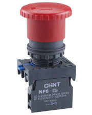 Кнопка грибок Chint NP8-01ZS/14 1NC Ø40мм с фиксацией красная IP65 (667210)