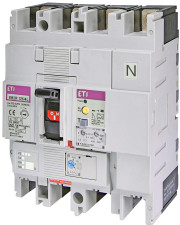 Автоматичний вимикач ETI EB2R 125/4L 125A 25кА з блоком ПЗВ 4P (4671512)