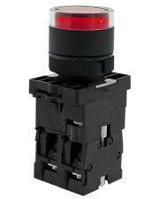 Кнопка с подсветкой CNC LAY5-ВW3465 NO+NC красная (Б00032386)