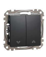 Кнопочный выключатель Schneider Electric Sedna Design & Elements для жалюзи черный SDD114114