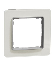 Однопостовая рамка Schneider Electric Sedna Elements искусственное белое стекло SDD360801