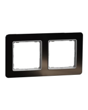 Рамка двойная Schneider Electric Sedna Elements искусственное черное стекло SDD361802