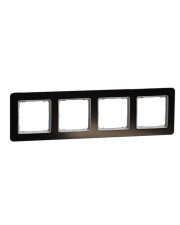 Рамка четырехместная Schneider Electric Sedna Elements искусственное черное стекло SDD361804