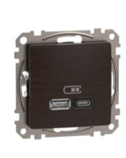 Розетка USB Schneider Electric Sedna Design & Elements A+C 3A 45Вт венге SDD181404