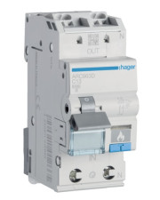 Автоматический выключатель Hager ARC963D с дуговой защитой AFDD 6кА C 13A 1P+N
