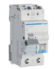 Автоматичний вимикач Hager ARC966D з дуговим захистом AFDD 6кА C 16A 1P+N