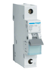 Автоматичний вимикач Hager MBS140 QC 6кА B 40A 1P