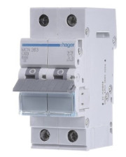 Автоматичний вимикач Hager MCN263 6кА C 63A 2P