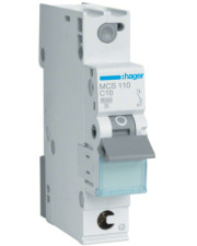 Автоматический выключатель Hager MCS110 QC 6кА C 10A 1P