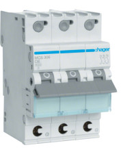 Автоматичний вимикач Hager MCS306 QC 6кА C 6A 3P